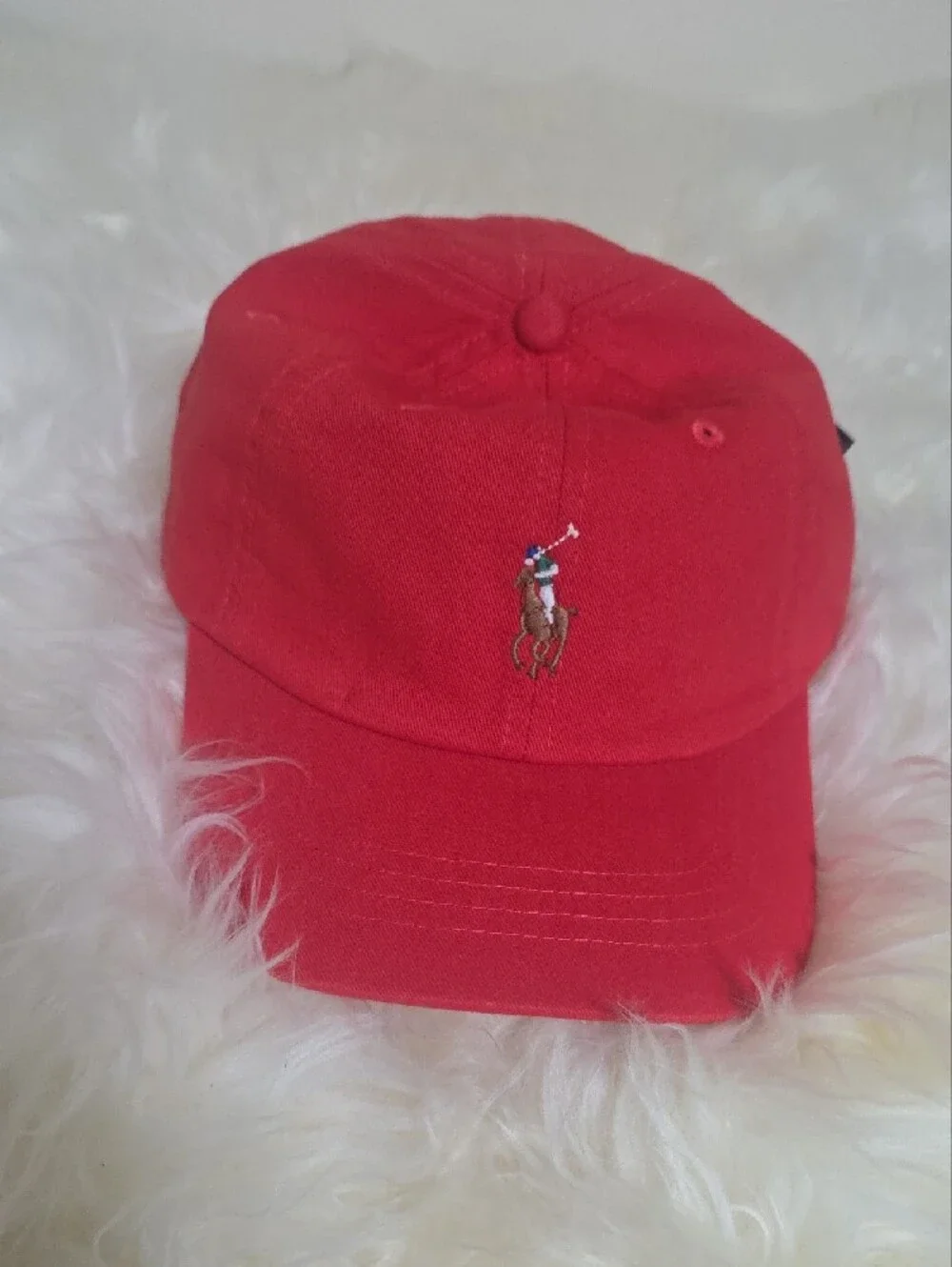 Polo by Ralph Lauren Red Polo Player Embroidered Baseball Cap